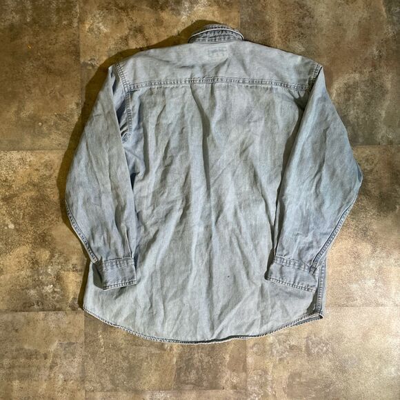 vintage alaska state denim button up size small - Picture 10 of 10